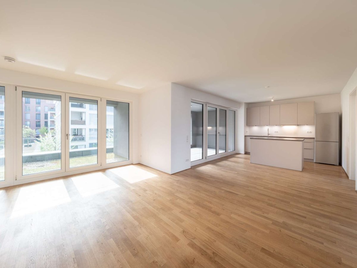 Wohnzimmer Mit Offener Küche