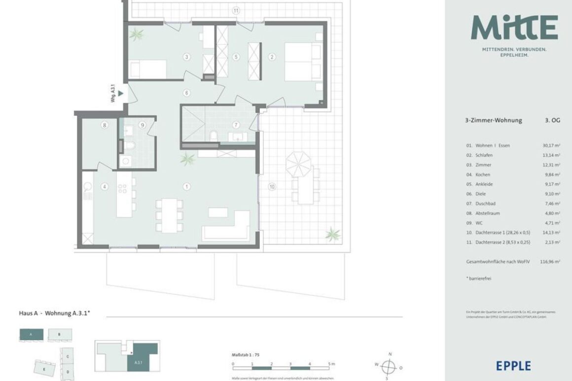 Epple Mitte Hausa Wohnung A.3